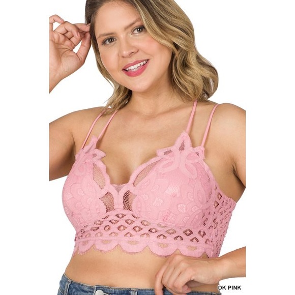 NEW! PLUS SIZE! Zenana Adeline Crochet Lace Bralette - Picture 2 of 11